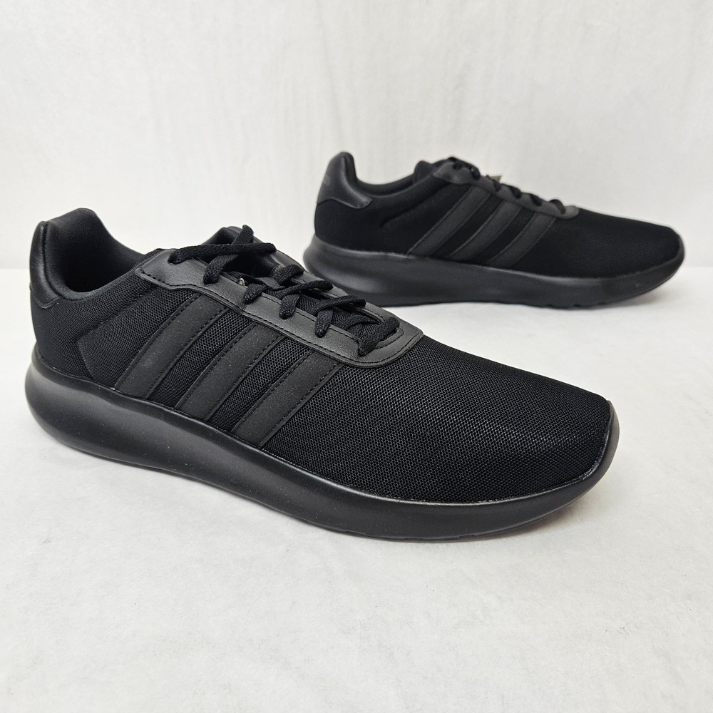 Adidas Lite Racer 3.0 Sneakers Cloudfoam GW7954 Triple Black Mesh Mens Size 10.5